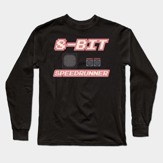 8-Bit Speedrunner Long Sleeve T-Shirt by PCB1981